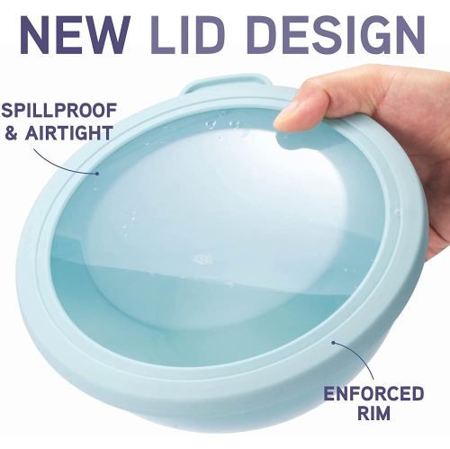 Mixing Bowls with TPR Lids - 12 Piece Plastic Nesting Bowls Set Includes 6 Prep Bowls and 6 Lids,