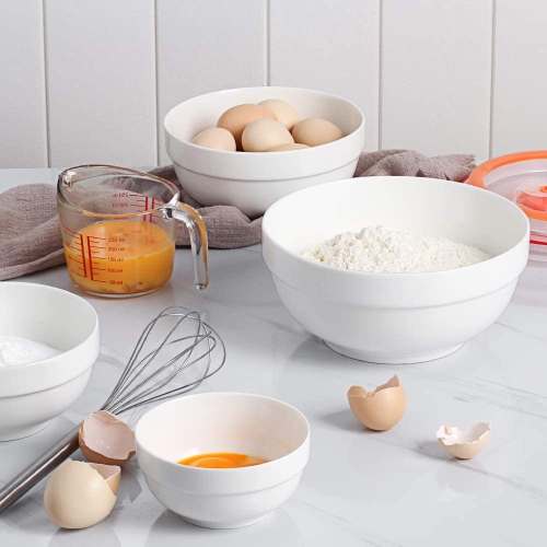 Ceramic Bowls with Lids, Serving Bowls with Lids, Food Storage Container, Porcelain Prep Bowl Set, Versatile