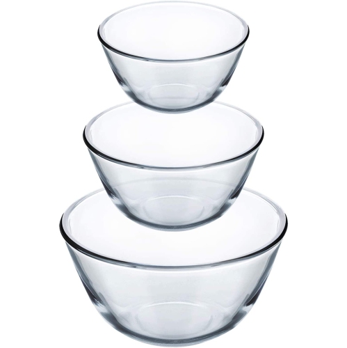Bol à mélanger en verre, bols à salade assortis en verre borosilicaté, grands bols emboîtables pour la cuisine