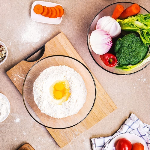 Glass Mixing Bowl,High Borosilicate Glass Mixing Salad Bowls Large Kitchen Nesting