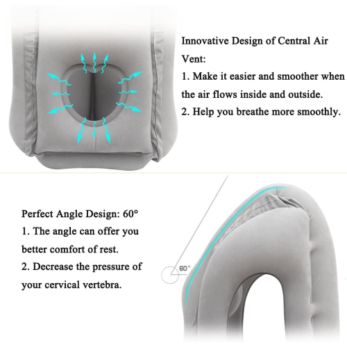 AirGoods Travel Pillow -- Multifunctional Inflatable Travel Pillows for Airplanes, Portable Office Napping Pillow