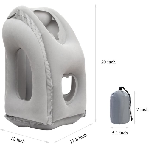AirGoods Travel Pillow -- Multifunctional Inflatable Travel Pillows for Airplanes, Portable Office Napping Pillow