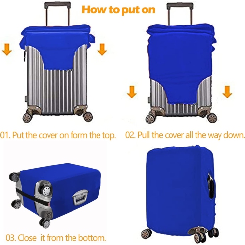 Housse élastique lavable pour sac de voyage, housse de protection pour valise avec étiquettes autocollantes étanches pour le bricolage