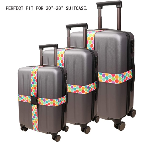 Adjustable Travel Luggage Strap Suitcase Belt Travel Bag Accessories 1.96 in W x 6.23 ft L