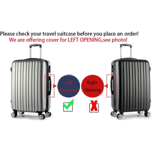 FF1 Luggage Protector Suitcase Cover PVC Bag Dust Proof Travel Suitcase Fits Most 20"