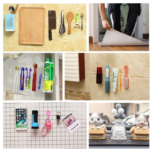 Nano Tape Double Sided Tape, Traceless Washable Reusable Removable Sticky Anti Slip Transparent Adhesive for Paste