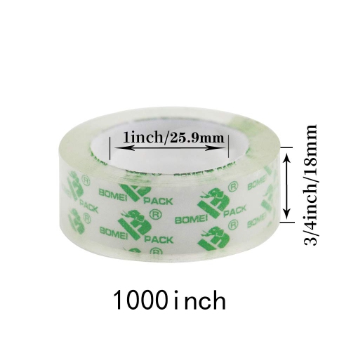 Crystal Clear Transparent Tape, 24 Rolls Value Pack, 3/4 in x 1000 in, 1 inch Core, Gift Wrapping Tape Refill Roll