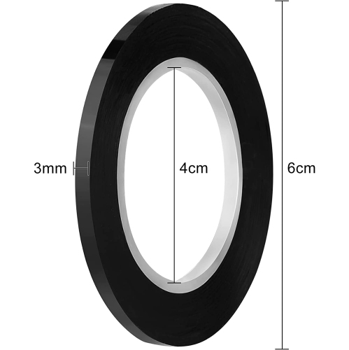 5 Pieces Black Chart Tape Self Adhesive Whiteboard Tape Gridding Graphic Tape for Office School 3mm