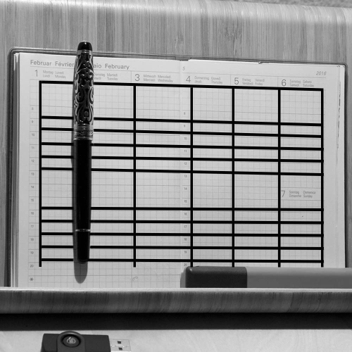 5 Pieces Black Chart Tape Self Adhesive Whiteboard Tape Gridding Graphic Tape for Office School 3mm