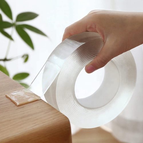 5m/16.4ft Nano Double Sided Tape Heavy Duty,Transparent Reusable Nano Adhesive Tape Washable and Reusable Traceless