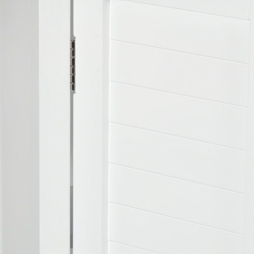 kleankin Bathroom Wall Cabinet, Medicine Cabinet, Over Toilet Storage Cabinet with Adjustable Shelf for Living Room and Entryway, White