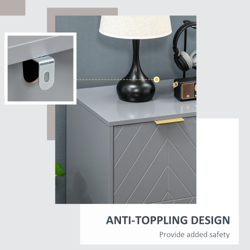 HOMCOM – Buffet de 47 po avec rangement, bar à café contemporain avec tablettes ajustables et pattes en métal, armoire de rangement de cuisine à