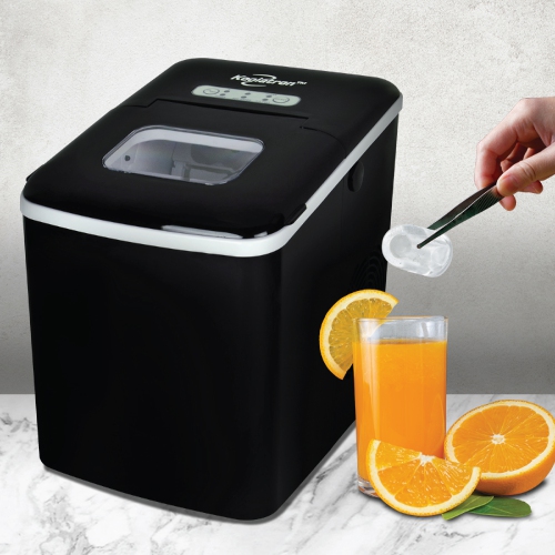 Koolatron – machine à glaçons automatique portative, 1,85 L, noir, petit ou LG Ice en 7 minutes, autonettoyage