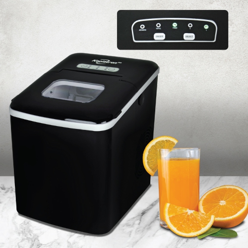 Koolatron – machine à glaçons automatique portative, 1,85 L, noir, petit ou LG Ice en 7 minutes, autonettoyage