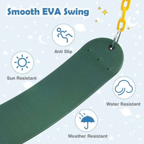 Gymax 10 FT Climbing Dome w/ Swing Outdoor Kids Play Jungle Gym