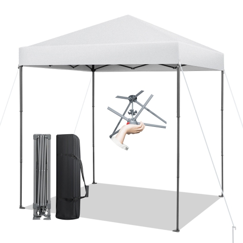 GYMAX  Patio 6.6 X 6.6Ft Outdoor Pop-Up Canopy Tent Upf 50+ Portable Sun Shelter