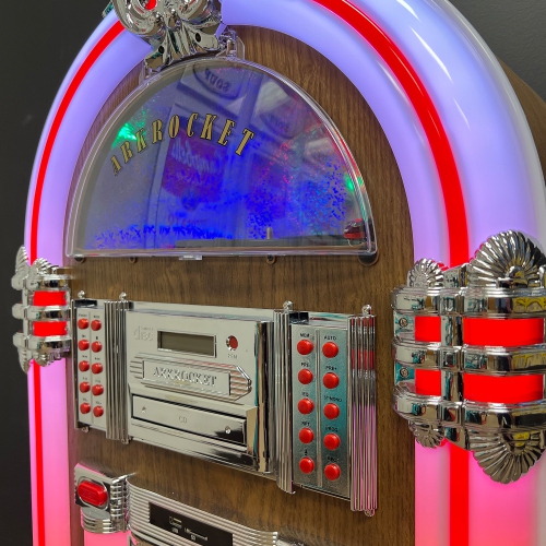 Arkrocket Taurus II Mid-Size Jukebox with stand-Oak