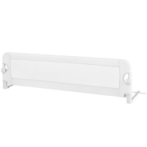 Gymax Folding Baby Bed Rail Kids Swing Down Safety Bed Guard w/ Safety Belt