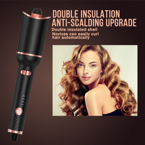 Hair Curler, Automatic Hair Curlers with Adjustable 4 Temperatures and Timed Reminders, Fast Heating Ceramic Automatic Curling Iron, Portable Hair