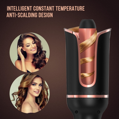 Hair Curler, Automatic Hair Curlers with Adjustable 4 Temperatures and Timed Reminders, Fast Heating Ceramic Automatic Curling Iron, Portable Hair