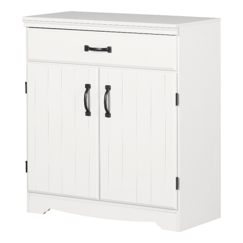 SOUTH SHORE CANADA  South Shore 33"w Engineered Wood 1-Drawer Storage Cabinet In Pure In White