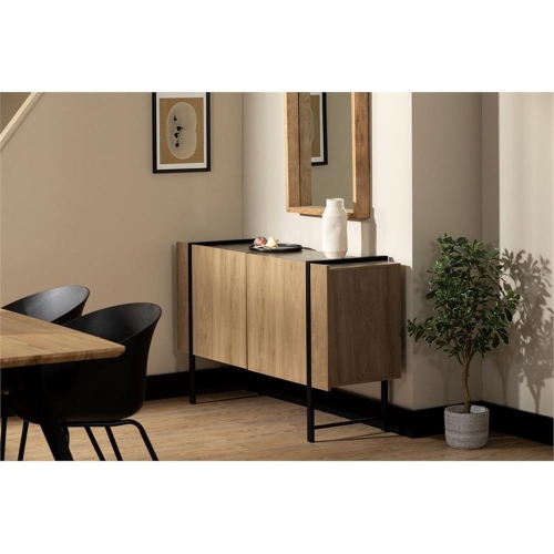 South Shore 2-Door Sideboard Light Walnut Mezzy
