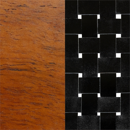 South Shore Balka 63.5"W Woven Leather Headboard in Matte Black Finish