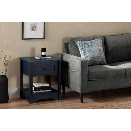 South Shore End Table Navy Blue Farnel