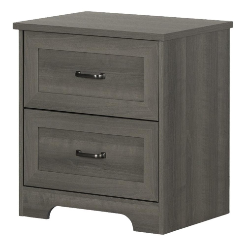 SOUTH SHORE CANADA  South Shore Prairie 23"w Engineered Wood 2-Drawer Nightstand In Maple In Gray Great Nightstand