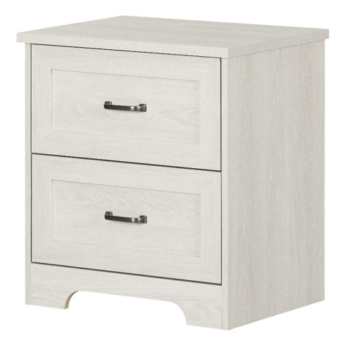 SOUTH SHORE CANADA  South Shore 23"w Engineered Wood 2-Drawer Nightstand In White/winter Oak