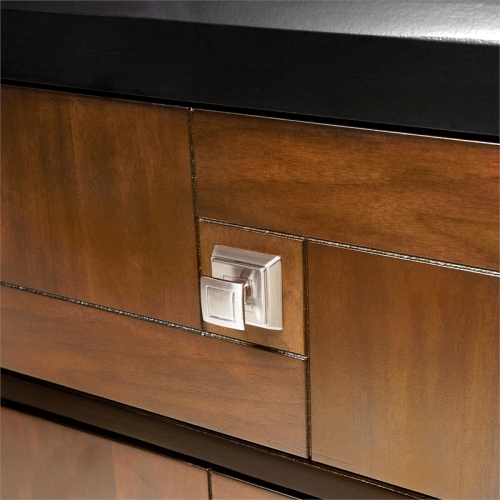 Furniture of America Delia Transitional Wood 2-Drawer Nightstand in Walnut