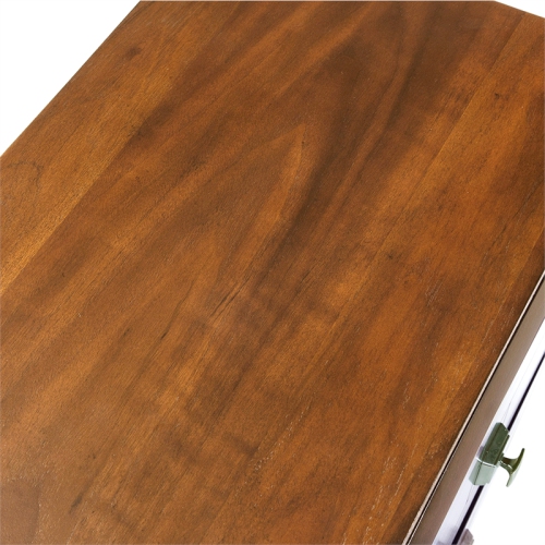 Furniture of America Delia Transitional Wood 2-Drawer Nightstand in Walnut