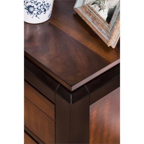 Furniture of America Delia Transitional Wood 2-Drawer Nightstand in Walnut