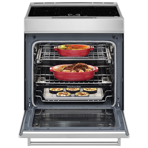 KitchenAid 30" 6.4 Cu. Ft. True Convection Slide-In Induction Range (KSIS730PSS) - Stainless Steel