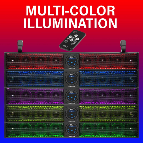 Boss BRT36RGB barre de son VTT/VUTT cotée IPX5, amplificateur de classe A/B intégré, Bluetooth interne, 36 po