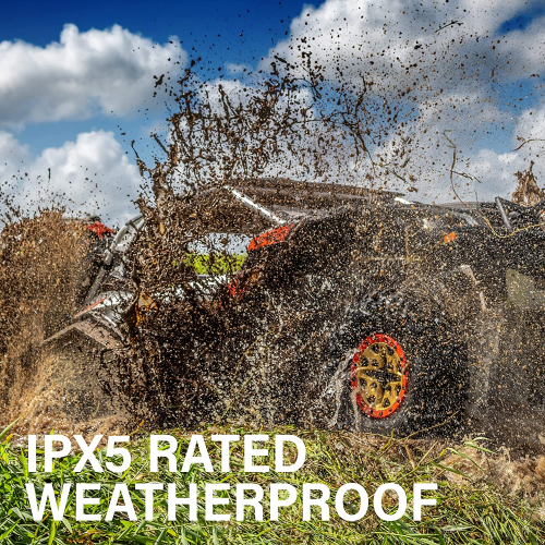 Boss BRT36RGB barre de son VTT/VUTT cotée IPX5, amplificateur de classe A/B intégré, Bluetooth interne, 36 po