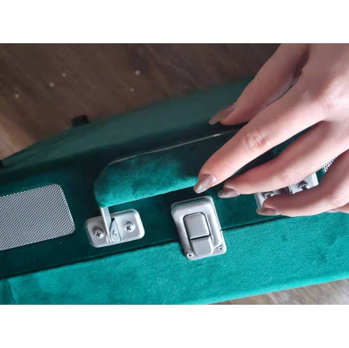 Arkrocket Curiosity Bluetooth Turntable Retro Suitcase 3-Speed Record Player with Built-in Speakers-Green Velvet