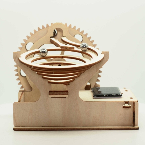 Flip Toys | Wooden Marble Run | SPIRAL | Solar Powered Motorized Construction STEM Toy | Boy Girl Unisex Kids Teen Adults Desk Toy 8+