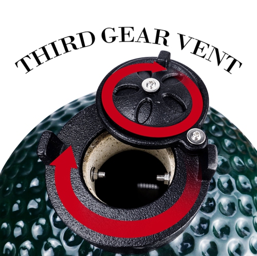 Barbecue en céramique Kamado - Vert - 18 po avec support et buffet en bambou