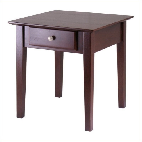 PEMBERLY ROW  End Table With One Drawer In Antique Walnut