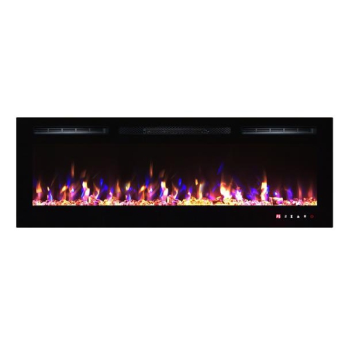 FLAMEHAUS  ® Electric Led Fireplace Insert - 65"- In Black
