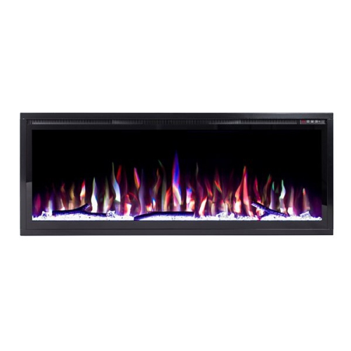 Image 1 of 2.. Flamehaus® Electric LED Fireplace Insert - 50"- Black