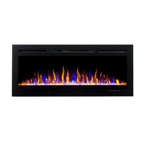 FLAMEHAUS  ® Electric Led Fireplace Insert - 72"- In Black