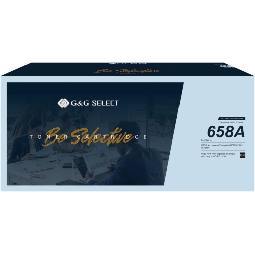 G&G Select Remanufactured Toner Cartridge Replacement for Hp W2001A(658A)- Standard Yield(Black)