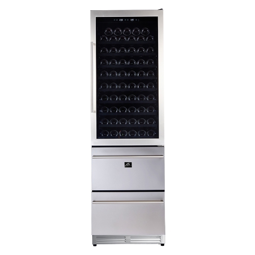 FORNO  Azienda Dual Temperature Zone 24-Inch Wine Cooler 108 Bottles With Two Refrigerated Drawers Love this wine fridge and two drawers