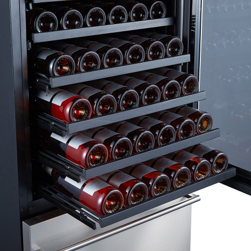 Forno Azienda Dual Temperature Zone 24-inch Wine Cooler 108 Bottles with two refrigerated drawers