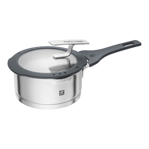 ZWILLING  Simplify 1.5 L Stainless Steel Round Sauce Pan, Silver-Black