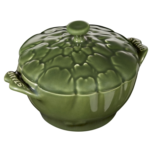 STAUB – Cocotte céramique aux artichauts Ceramique, 450 ml, basilic-vert