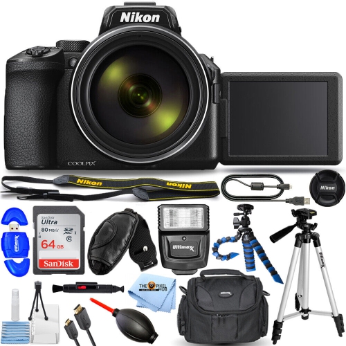 Nikon COOLPIX P950 Digital Camera 26532 + 64GB + Flash + Tripod Bundle