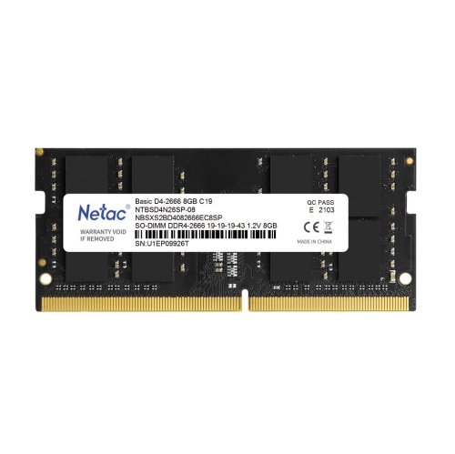 NETAC  New 8GB Ddr4 Ram 3200Mhz Laptop Memory Ram PC4-3200 1.2V Cl22 260-Pin So-Dimm